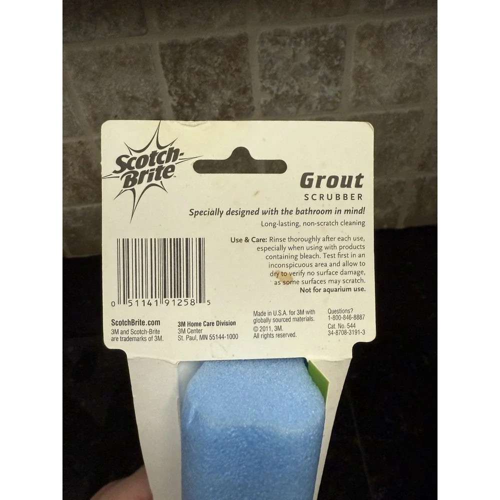 Scotch-Brite Grout Scrubber 2011 Non-Scratch Long‎ Lasting Cleaning Dirt & Grime